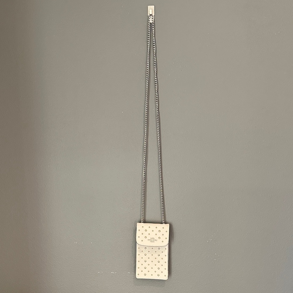Coach Cream Crossbody Bag with Studs